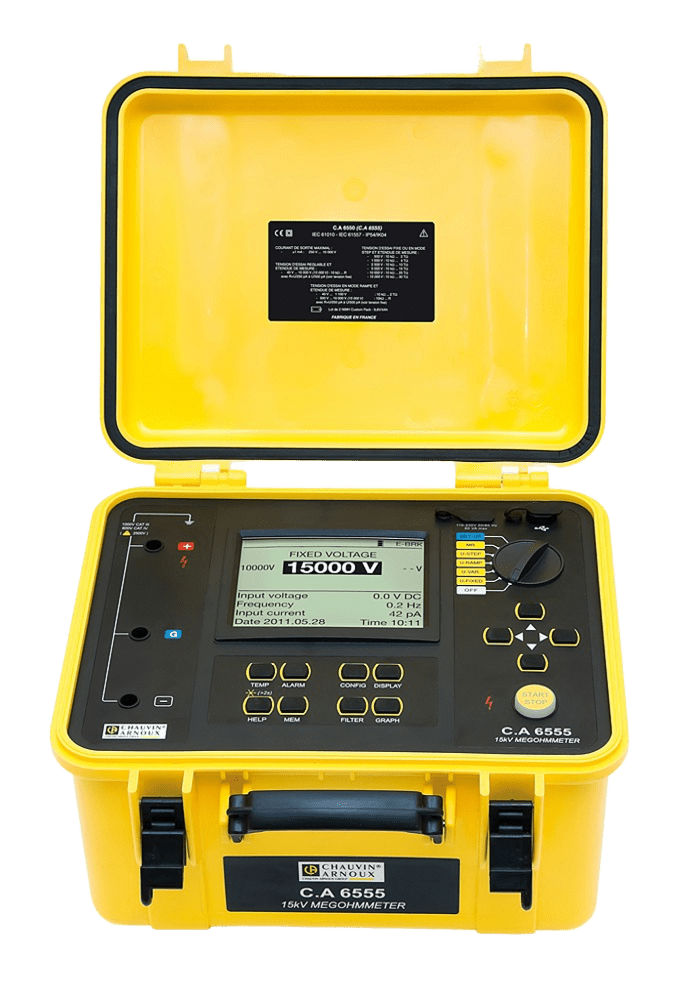 Ultra High Voltage Insulation Testers - KRYKARD CA 6550/CA 6555 Insulation Tester for 10kV/15kV Testing